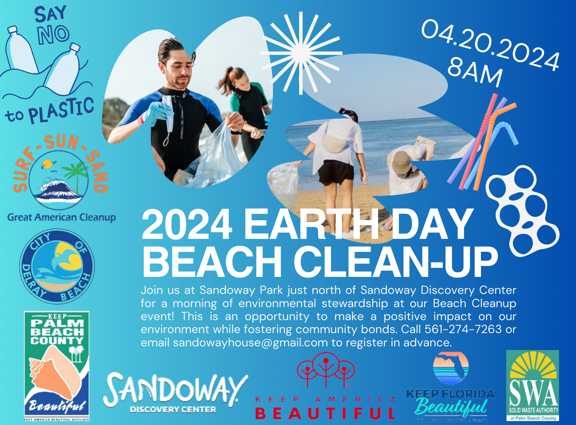 Beach Clean-up Event Flyer April 2024
